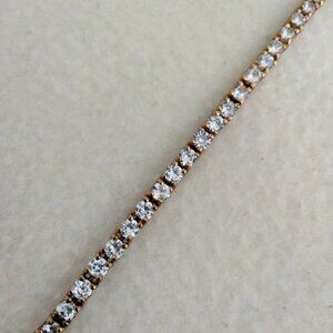 Bracelet 7.5" faux diamonds